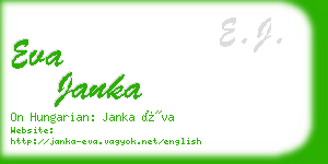 eva janka business card